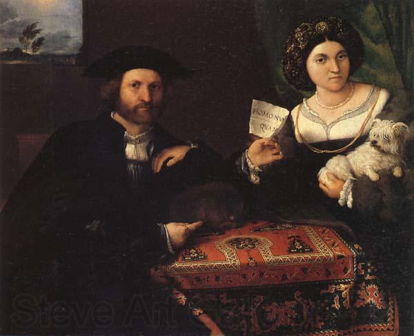 Lorenzo Lotto Husband and Wife France oil painting art